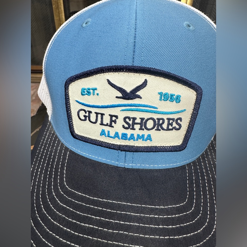 Gulf Shores Alabama Trucker Hat‎ Richardson 112 Blue Mesh Snapback Very Good - Picture 5 of 7